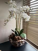 Schelpenvaas met Kunst Orchideeën, Ophalen of Verzenden, Zo goed als nieuw, Binnen