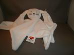 Hema haas /konijn doek wit badstof met zwarte snorharen en, Ophalen of Verzenden, Nieuw, Konijn