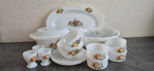 Arcopal serviesgoed fruit de France fruitdecor vintage, Huis en Inrichting, Keuken | Servies, Zo goed als nieuw, Schaal of Schalen