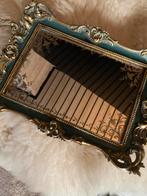 Prachtig brocante dienblaadje met spiegel, Ophalen of Verzenden