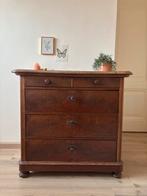 Antieke houten commode met lades, Ophalen, Gebruikt, 50 tot 100 cm, Met lade(s)
