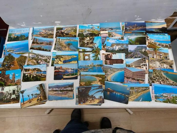 ansichtkaarten  beschreven   Spanje, Verzamelen, Ansichtkaarten | Buitenland, Gelopen, Spanje, 1980 tot heden, Ophalen of Verzenden