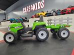 Kindertractor met aanhanger - soft start - 12 volt - met RC, Ophalen of Verzenden, Gebruikt