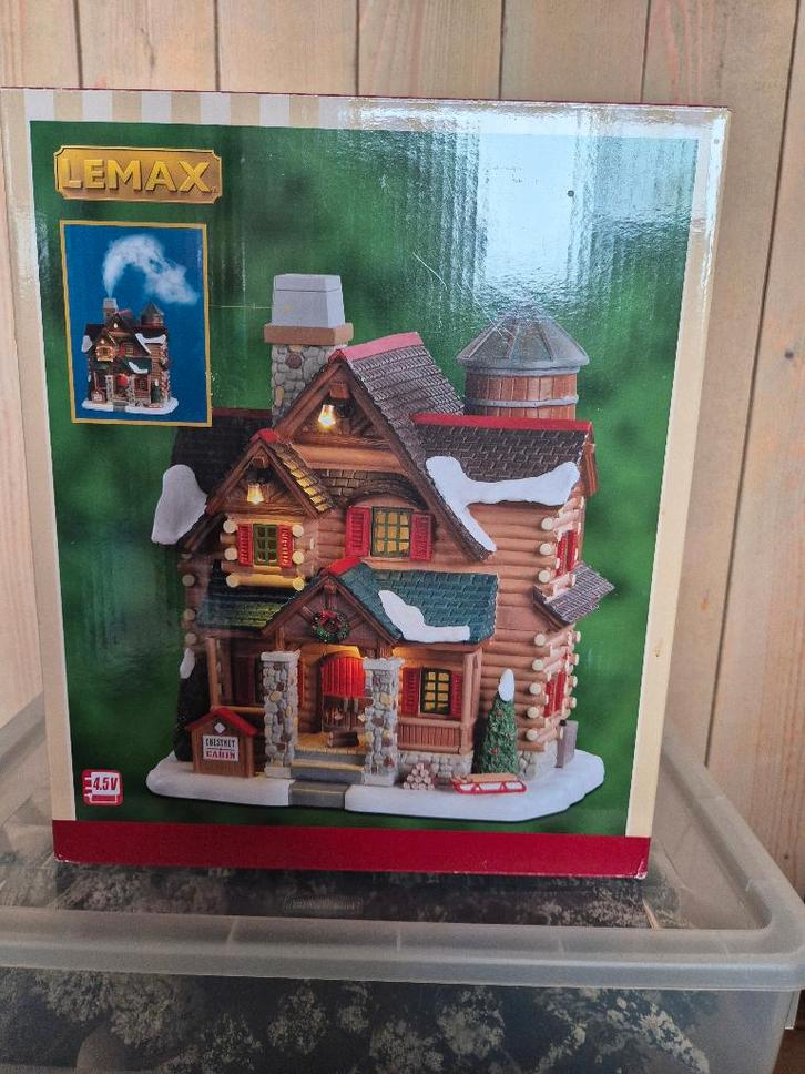 kerstdorp Lemax skihut, Diversen, Kerst, Zo goed als nieuw, Ophalen of Verzenden
