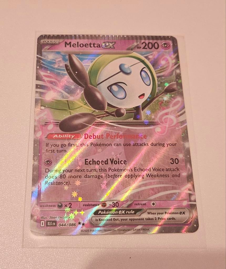 Meloetta EX 044/086 crimp error, Ophalen of Verzenden, Zo goed als nieuw