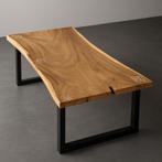 SUAR BOOMSTAMTAFEL 180-205cm, Zo goed als nieuw, Vijf personen of meer, 150 tot 200 cm, Rechthoekig