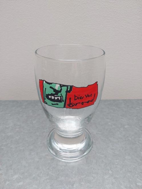 Mooi bierglas "bier van Brood", Verzamelen, Biermerken, Zo goed als nieuw, Glas of Glazen, Overige merken, Ophalen of Verzenden