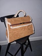 Handtas suede teddy (lijkt op Hermes) kelly, Ophalen of Verzenden, 30 cm of meer, Minder dan 35 cm