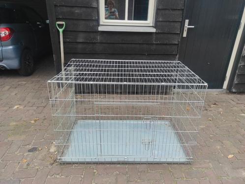 Grote inklapbare metalen hondenbench 125x 73 x 89, Dieren en Toebehoren, Hondenbenches, Zo goed als nieuw, Ophalen