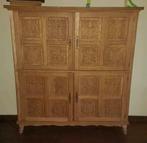 Gezandstraalde eiken servieskast eik met 4 deuren, Ophalen