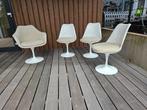 Knoll tulip Stoelen - Set van 4, Huis en Inrichting, Stoelen, Ophalen, Stof, Gebruikt, Wit