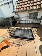 Zwarte honden bench, Dieren en Toebehoren, Hondenhokken, Ophalen, Minder dan 65 cm, Hondenhok, Zo goed als nieuw