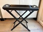 Bijzet tafel - butler tray zwart lak, Huis en Inrichting, Tafels | Sidetables, Ophalen, 50 tot 100 cm, Zo goed als nieuw, 25 tot 50 cm