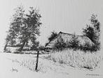 Giersbergen 1979 ... Boerderij "een Uithof" ... Kees Koster., Antiek en Kunst, Kunst | Tekeningen en Foto's, Ophalen of Verzenden