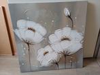 Schilderij op canvas - Witte bloemen 60x60, Antiek en Kunst, Kunst | Schilderijen | Klassiek, Ophalen