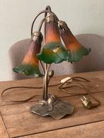 Vintage tafel lamp, Gebruikt, Vintage, Ophalen of Verzenden, Glas