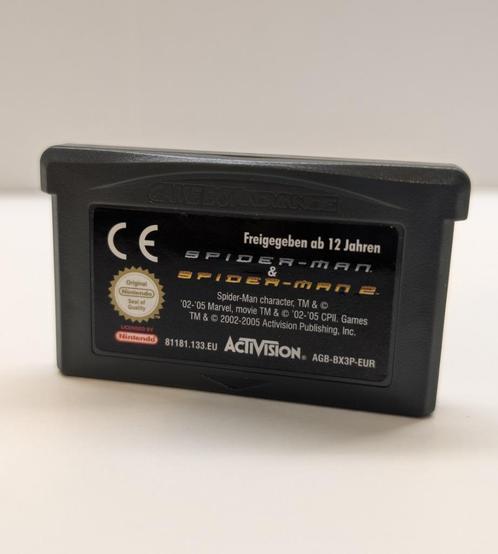 Spiderman & Spiderman 2 - GBA, Spelcomputers en Games, Games | Nintendo Game Boy, Zo goed als nieuw, Avontuur en Actie, 1 speler