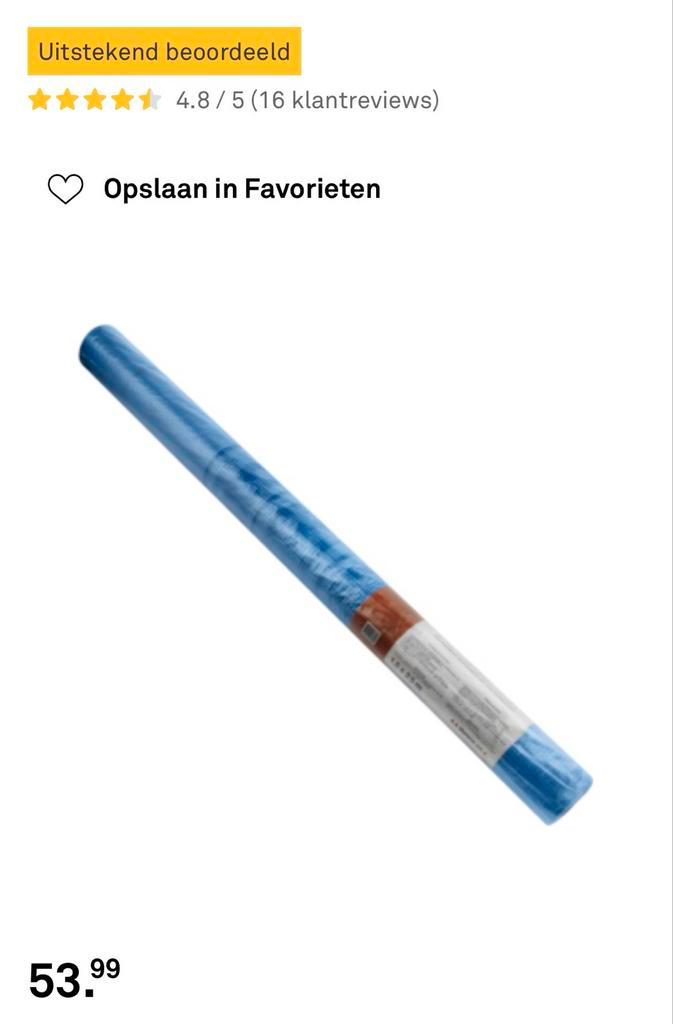 Dampdoorlatende Folie - Bescherming tegen vocht, Huis en Inrichting, Stoffering | Behang, Blauw, 25 tot 50 m², Ophalen