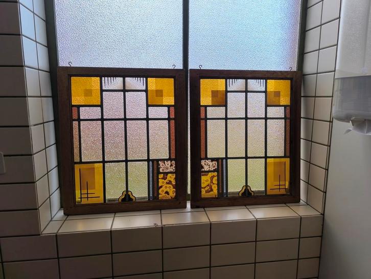 Glas in lood, Doe-het-zelf en Verbouw, Glas en Ramen, Gebruikt, Minder dan 80 cm, Minder dan 80 cm, Glas in lood, Ophalen