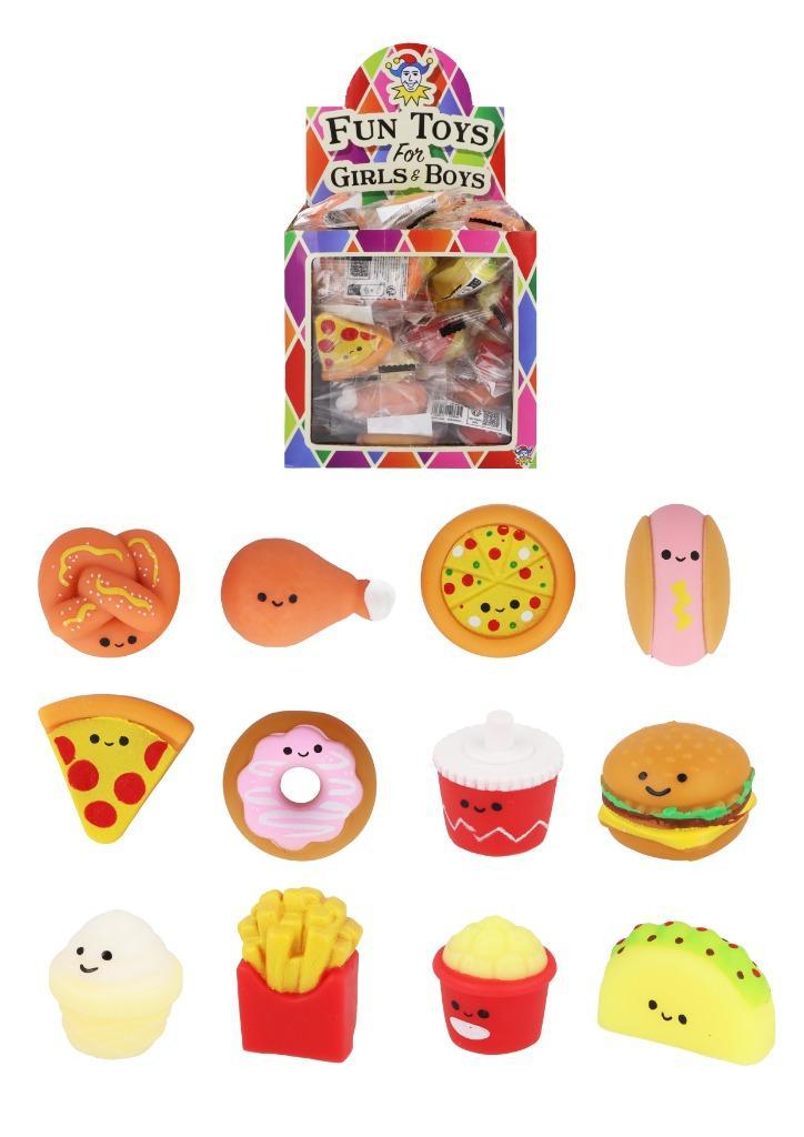 PARTIJ MINI FAST FOOD SQUISHIES 4CM ASSORTI, Diversen, Rommelmarktspullen, Nieuw, Ophalen of Verzenden
