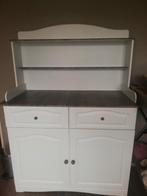 Complete babykamer, wit/hout/goud. Ledikant Commode kast, Ophalen, Gebruikt, Jongetje of Meisje