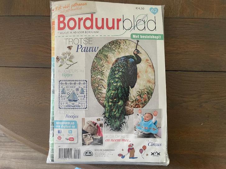 BORDUURPAKKET PAUW + BORDUURBLAD - WD014, Hobby en Vrije tijd, Borduren en Borduurmachines, Nieuw, Borduurpakket, Handborduren