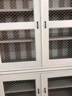 Witte kast met tralies, Ophalen, Hoge kast, Gebruikt, 200 cm of meer