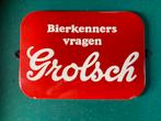Grolsch Emaille Reclamebord Bierkenners Vragen, Antiek en Kunst, Ophalen
