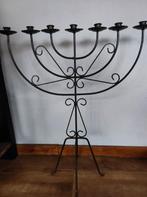 GIETIJZEREN KANDELAAR, Antiek en Kunst, Antiek | Kandelaars, Ophalen of Verzenden, Overige materialen