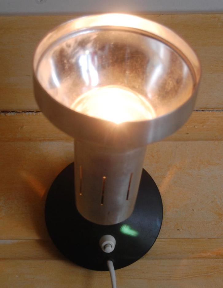 Toffe deels Aluminium wandspot, 1970's, Pop Art, Huis en Inrichting, Lampen | Spots, Gebruikt, Plafondspot of Wandspot, Metaal of Aluminium