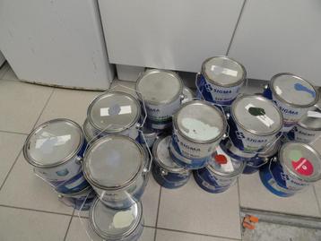 PARTIJ SIGMA S2U NOVA VERF LAK DIVERSE KLEUREN  2.5LTR BLIK beschikbaar voor biedingen