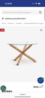 Jysk Agerby Eettafel Glas/Hout, 100 tot 150 cm, Rond, Ophalen of Verzenden, Vier personen