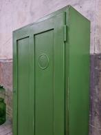 Vintage Groene Spekkast | Landelijke Houten Voorraad Kast 2, Ophalen of Verzenden, Gebruikt