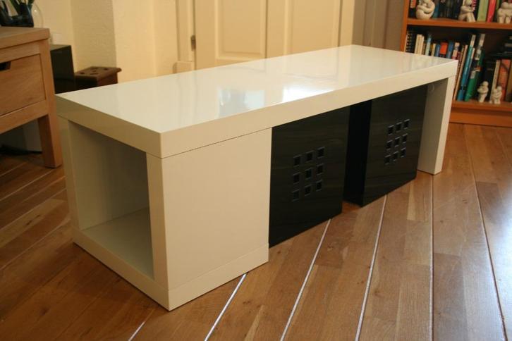 Lage IKEA kast inclusief 2 LEKMAN boxen, Huis en Inrichting, Kasten | Lockerkasten, Zo goed als nieuw, Ophalen