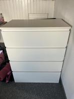Malm ladekast 4 laden wit – goede staat, Huis en Inrichting, Kasten | Ladekasten, Ophalen, Overige materialen, 50 tot 100 cm, Zo goed als nieuw
