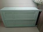 Grenen antieke hang meiden kast turquoise, Huis en Inrichting, Ophalen, Zo goed als nieuw, 25 tot 50 cm