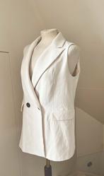 Gilet blazer ecru Zara 38 M beige/ rok maxi linnen /vest, Ophalen of Verzenden, Zo goed als nieuw, Maat 38/40 (M), Beige
