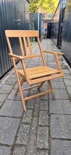 4 Vintage Houten klapstoeltjes, Huis en Inrichting, Stoelen, Ophalen