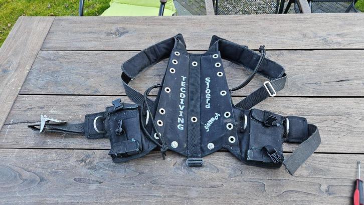 Sidemount harnas tecdiving, Watersport en Boten, Duiken, Gebruikt, Trimvest of Wing, Ophalen of Verzenden