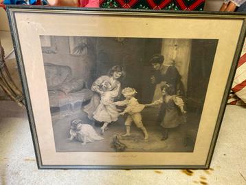 Oude prent: Blindemannetje, Arthur J. Elsley 1910 beschikbaar voor biedingen