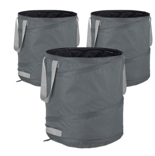 Pop up tuinafvalzak set van 3 85 l grijs - nieuw, Tuin en Terras, Overige Tuin en Terras, Nieuw, Ophalen of Verzenden