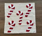 Geborduurde Kussenhoes - Kerst Candy Canes - 45x45cm, Ophalen of Verzenden, Nieuw, Rood, Vierkant