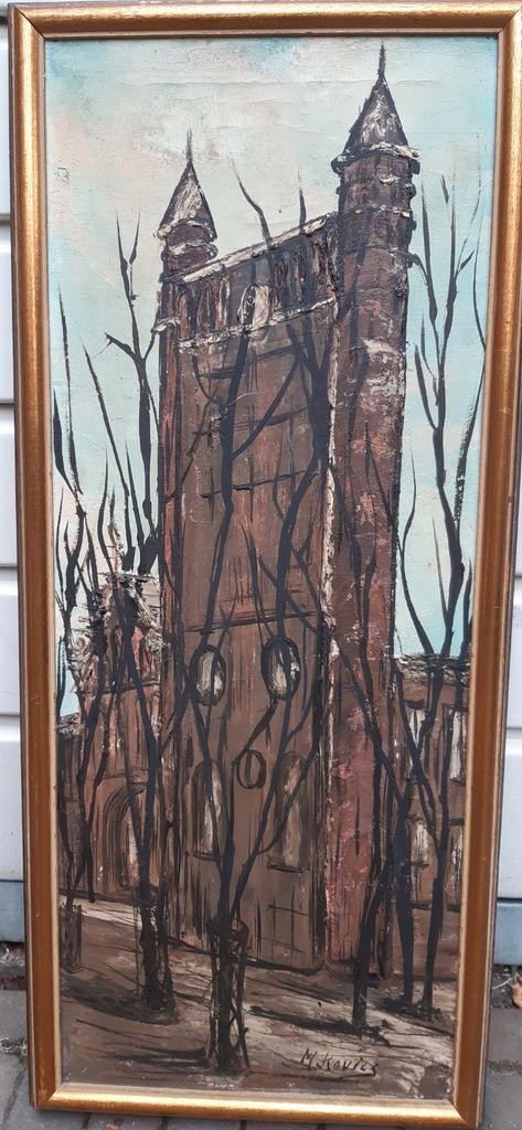 Impressionistisch schilderij Maastricht. Johan van Aanholt, Antiek en Kunst, Kunst | Schilderijen | Klassiek, Ophalen of Verzenden