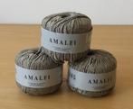 3 bollen Amalfi Garen - zilver - Langyarns / Lang, Hobby en Vrije tijd, Breien en Haken, Breien of Haken, Nieuw, Ophalen of Verzenden