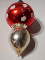 oude gekleurde kerstbal grote paddestoel H 12 cm, Ophalen, Gebruikt