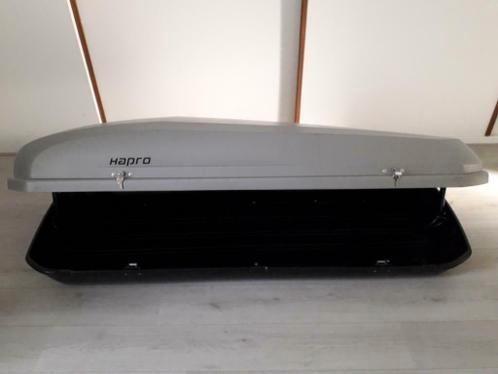 TE HUUR, Dakkoffer Hapro Roady, zilver, 450 liter, Auto diversen, Dakkoffers, Gebruikt, Ophalen
