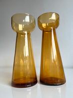 Vintage Set 2 RIMAC Baarn Bloembol~Hyacinthglas Okergeel 60s, Ophalen of Verzenden