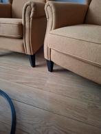 Oker gele Fauteuils, Huis en Inrichting, Fauteuils, Ophalen, 75 tot 100 cm, Zo goed als nieuw, Stof