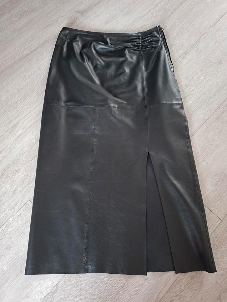 IBANA  LEDEREN ROK MAAT 40..NIEUW.., Kleding | Dames, Rokken, Nieuw, Maat 38/40 (M), Zwart, Onder de knie, Ophalen of Verzenden