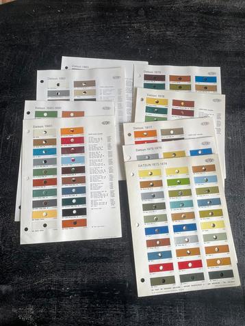 Datsun Dupont kleurkaarten ‘70/‘80 jaren beschikbaar voor biedingen